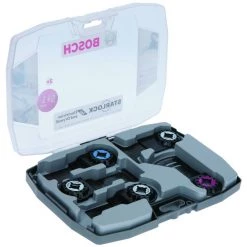 Bosch Bleu Accessoires Outils Multifonction Bosch GOP 2608664622 Coffret De Lames Starlock Spécial électricien Et Plaquiste Pour Découpeur Ponceur (6 Pièces)