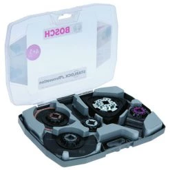 Bosch Bleu Accessoires Outils Multifonction Bosch GOP 2608664624 Coffret De Lames Starlock Spécial Rénovation Pour Découpeur Ponceur (5pièces)