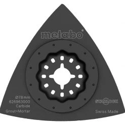 Metabo Accessoires Outils Multifonction Metabo 626963000 Patin De Ponçage Triangulaire, Jointure/combinaison, Carbure De Tungstène, 78 Mm