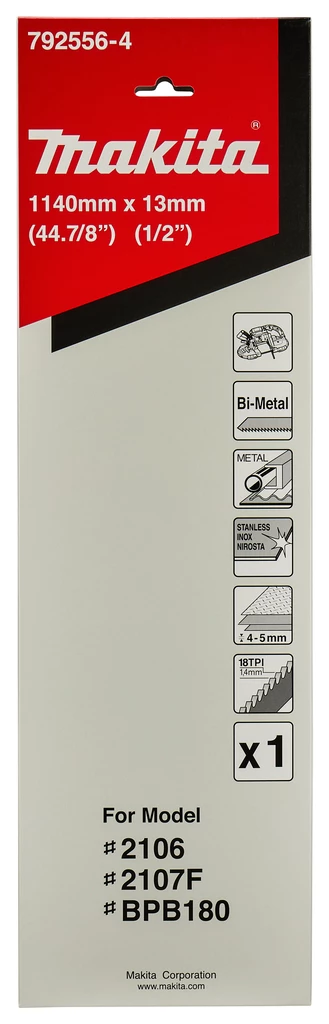 Makita Accessoires Outils Multifonction Makita 792556-4 Lame De Scie à Ruban Pour Métaux/RVS 1140x13mm BiM 5 Makita Accessoires Outils Multifonction Makita 792556-4 Lame De Scie à Ruban Pour Métaux/RVS 1140x13mm BiM – Image 3
