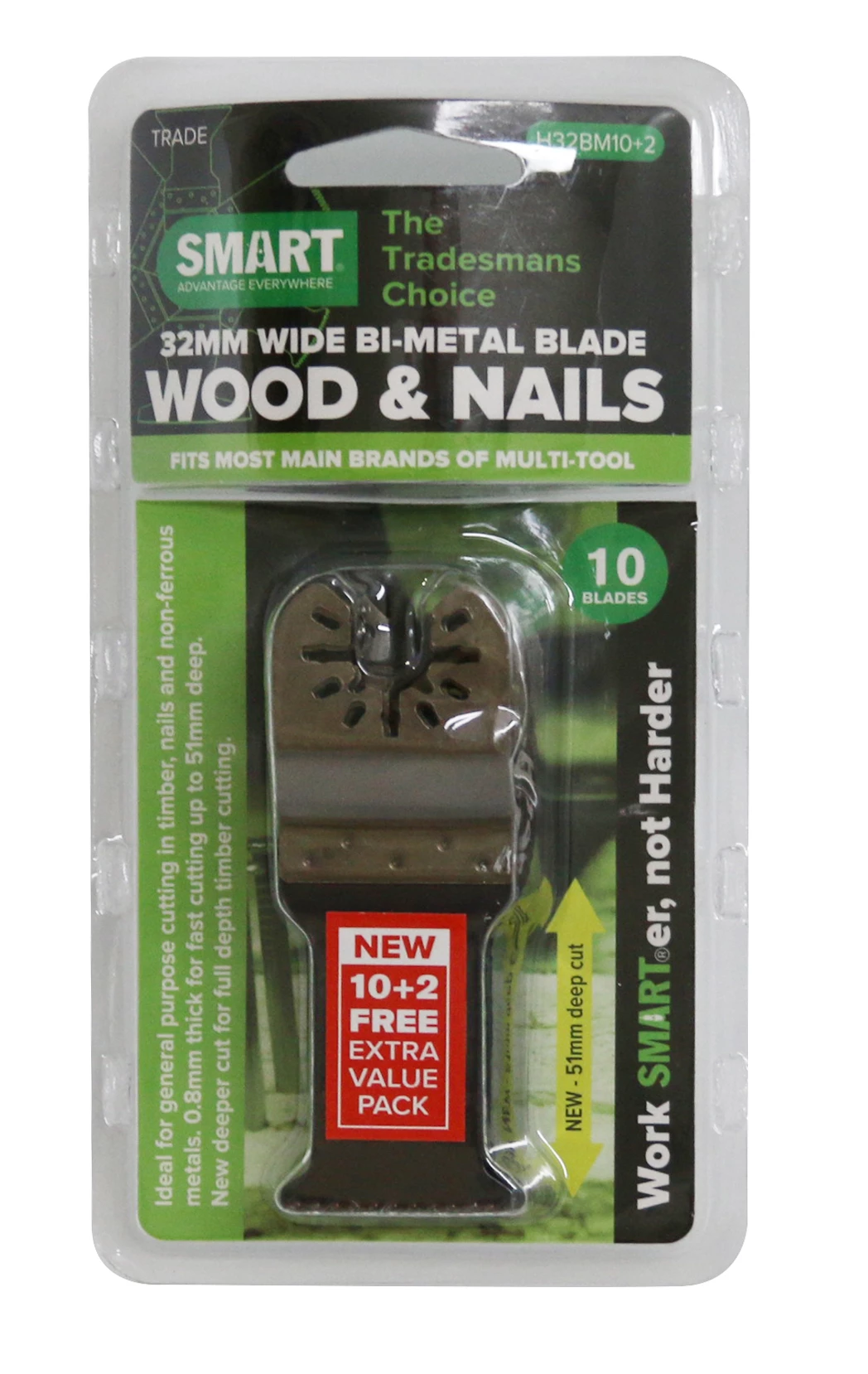 Smart Blades Lame Intelligente H32BM10+2 UN TRA 32x51mm Lame BiM H-s 10+2pcs 3 Smart Blades Lame Intelligente H32BM10+2 UN TRA 32x51mm Lame BiM H-s 10+2pcs