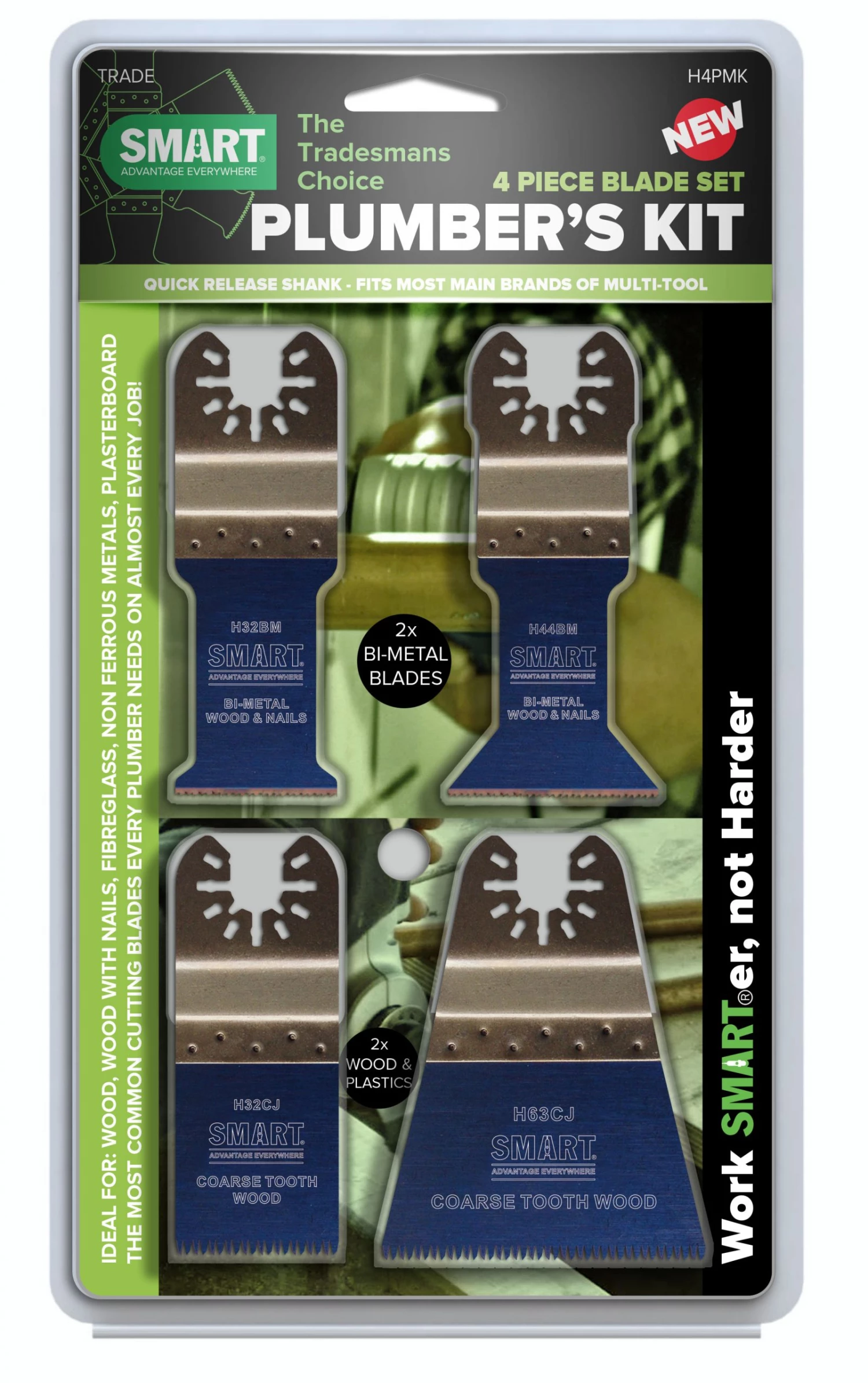 Smart Blades Lame Intelligente H4PMK UN TRA 4 Pièces Feuille Assortie Plombier 3 Smart Blades Lame Intelligente H4PMK UN TRA 4 Pièces Feuille Assortie Plombier