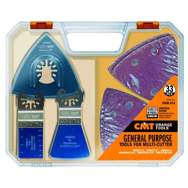 CMT Outils Multifonction Makita OMM-X33 Jeu D'accessoires 33 Pièces Pour Multitool Oscillant 3 CMT Outils Multifonction Makita OMM-X33 Jeu D'accessoires 33 Pièces Pour Multitool Oscillant