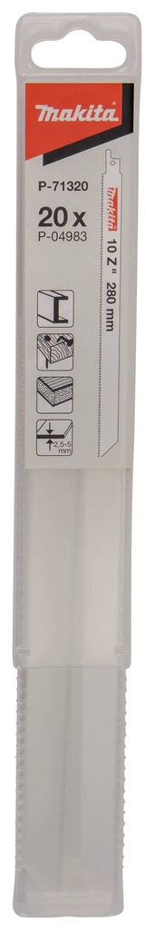 Makita Accessoires Outils Multifonction Makita P-71320 Lame De Scie Sabre Métal 260mm 4 Makita Accessoires Outils Multifonction Makita P-71320 Lame De Scie Sabre Métal 260mm – Image 2